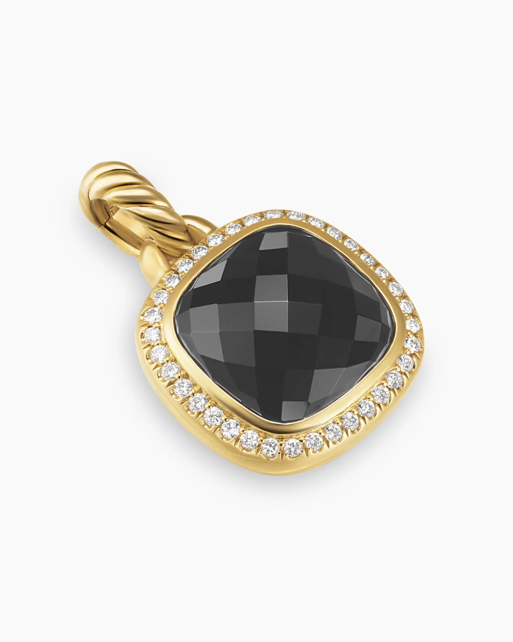 Albion® Pendant 18K Yellow Gold with Black Onyx and Diamonds, 11mm