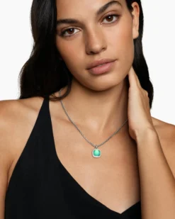Albion® Pendant Sterling Silver with Lagoon Orchid and Diamonds, 11mm