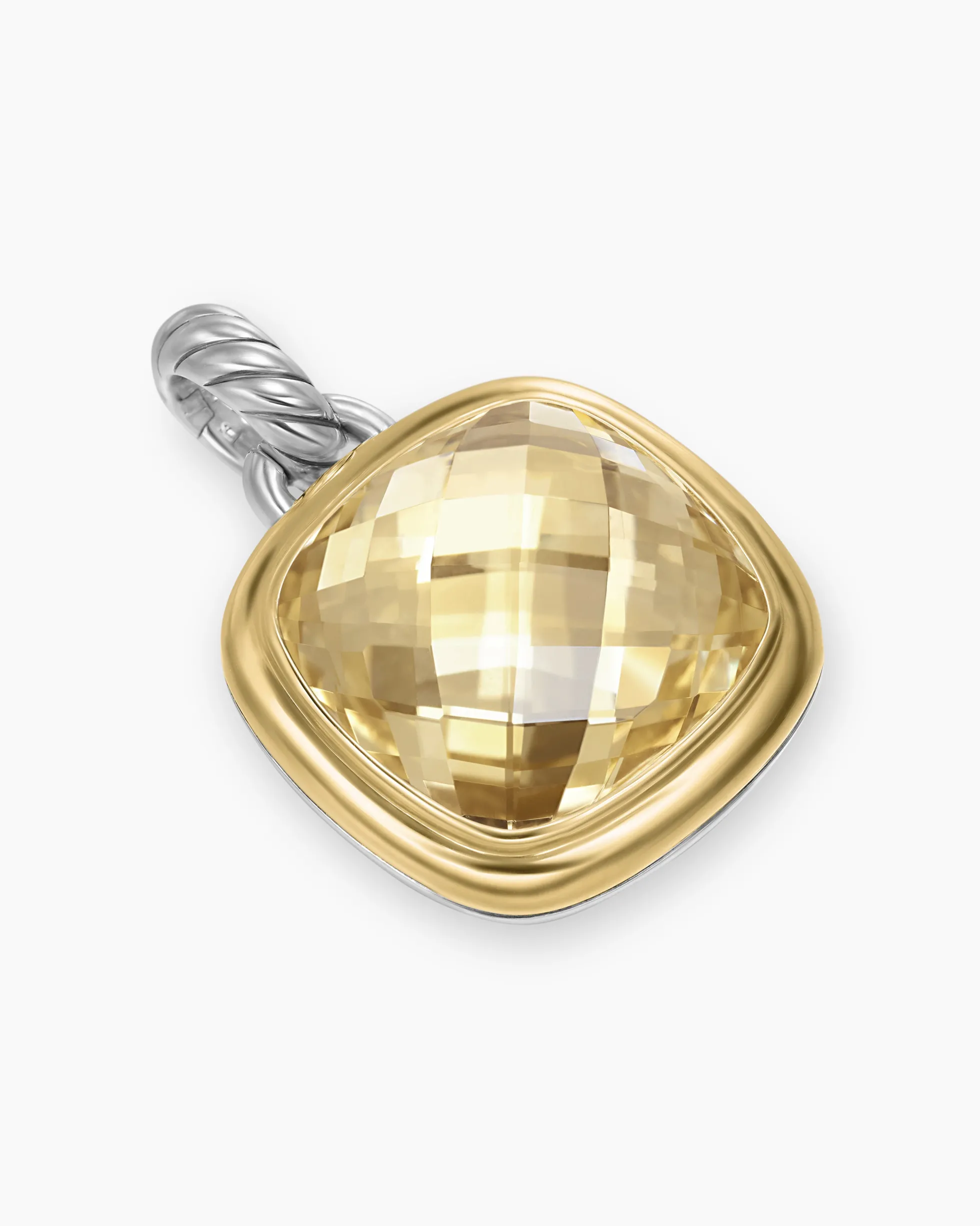 Albion® Pendant Sterling Silver with 18K Yellow Gold and Champagne Citrine, 15mm