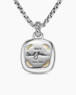 Albion® Pendant Sterling Silver with 18K Yellow Gold and Champagne Citrine, 15mm