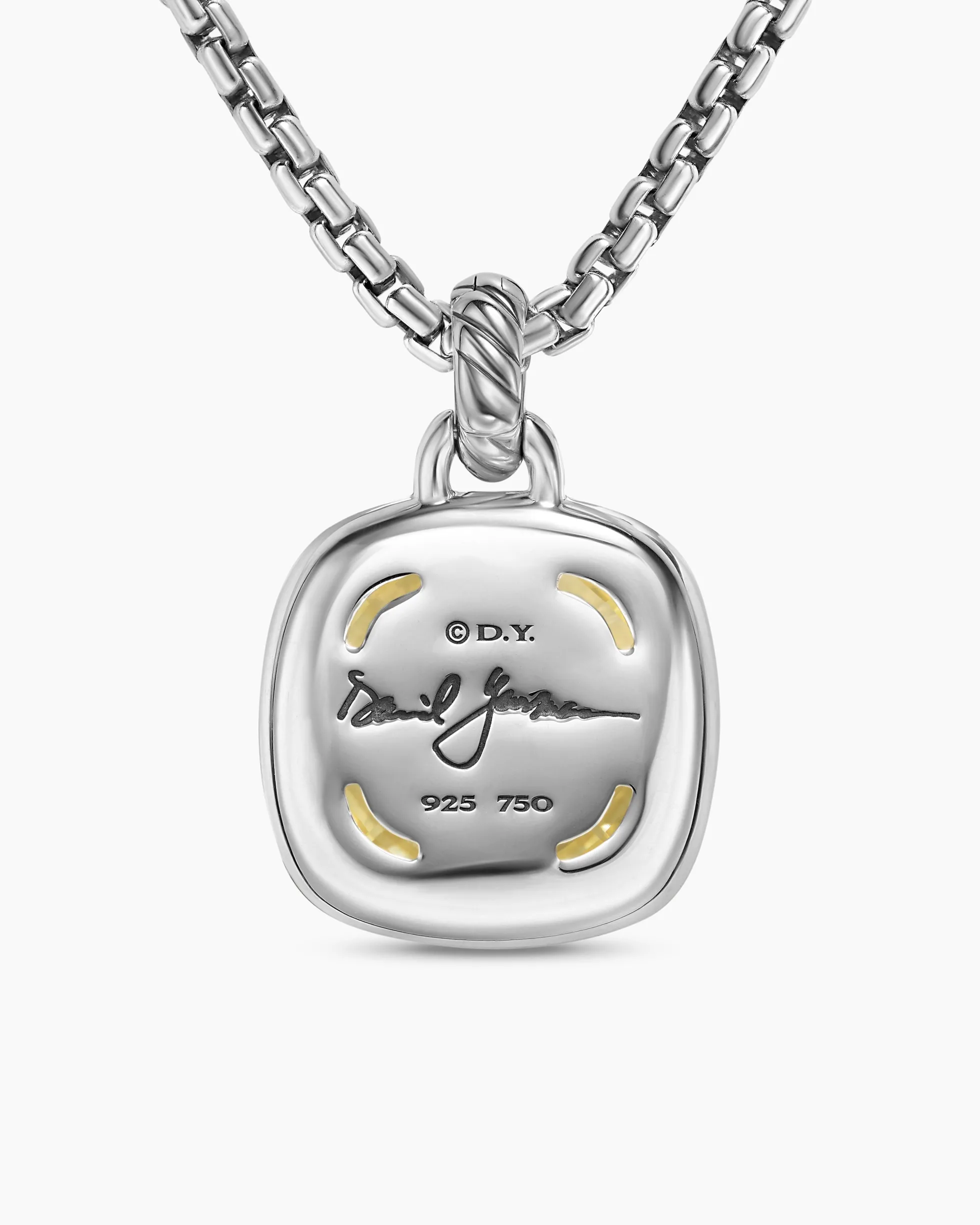 Albion® Pendant Sterling Silver with 18K Yellow Gold and Champagne Citrine, 15mm