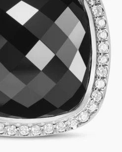 Albion® Pendant Sterling Silver with Black Onyx and Diamonds, 15mm