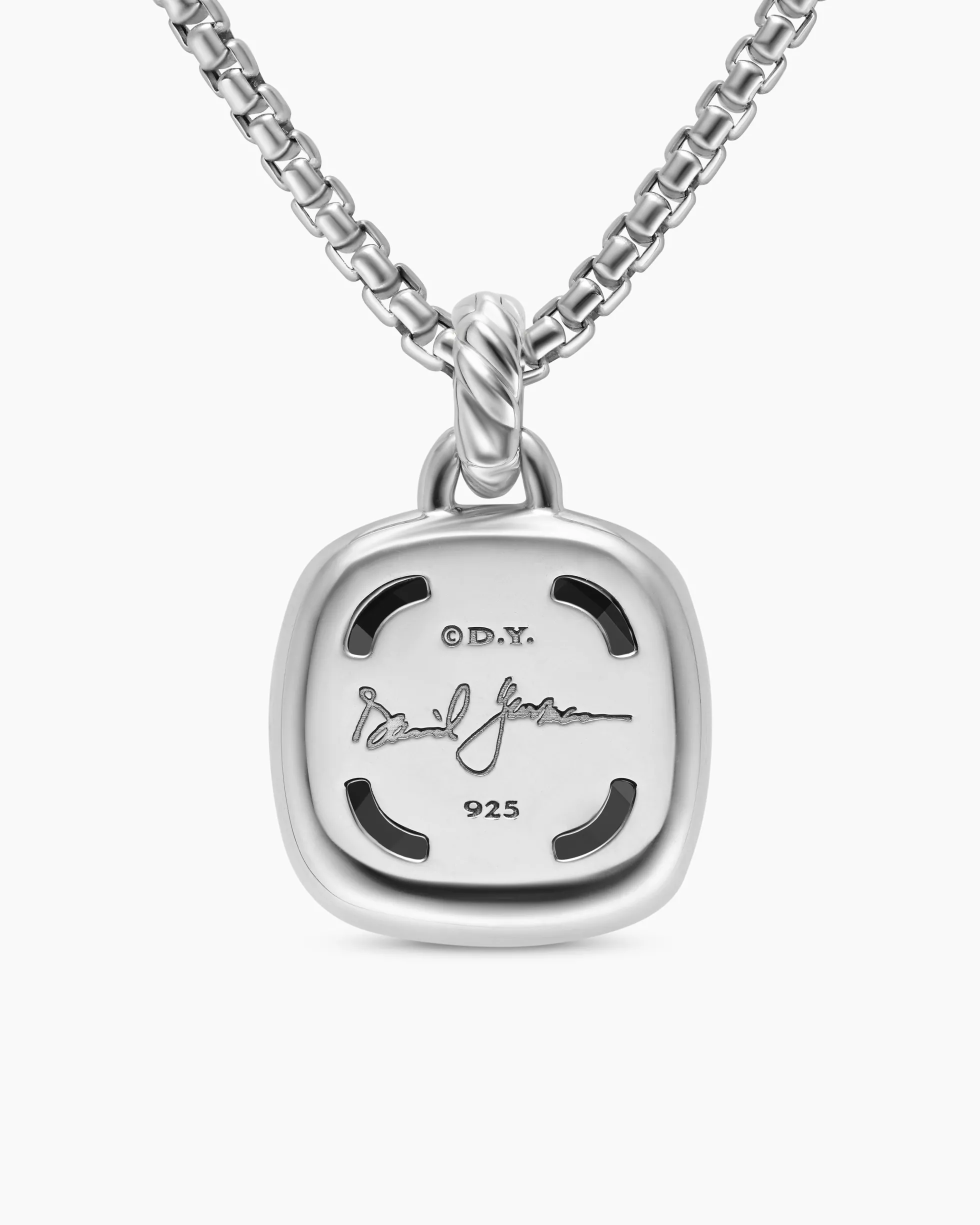 Albion® Pendant Sterling Silver with Black Onyx and Diamonds, 15mm