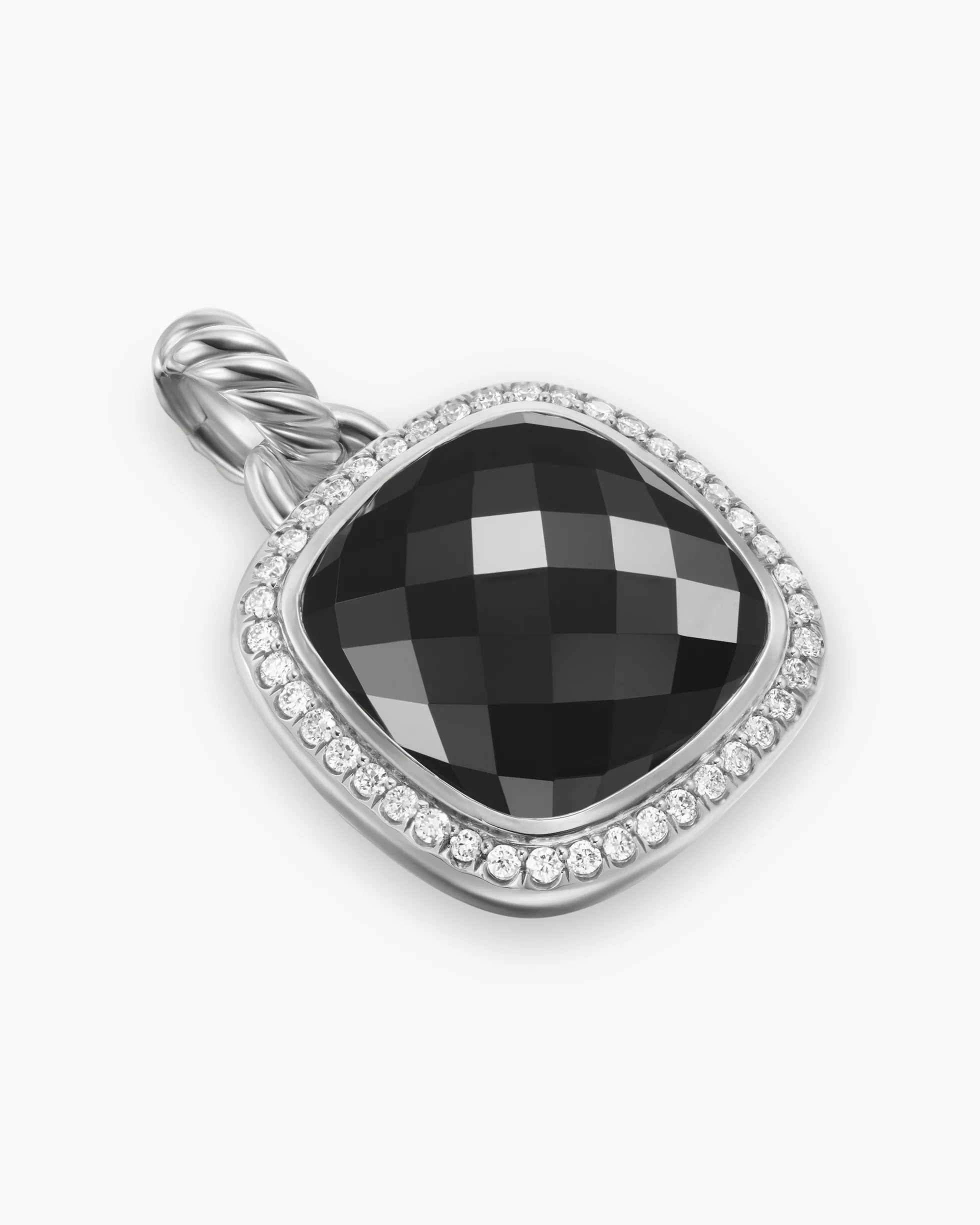 Albion® Pendant Sterling Silver with Black Onyx and Diamonds, 15mm