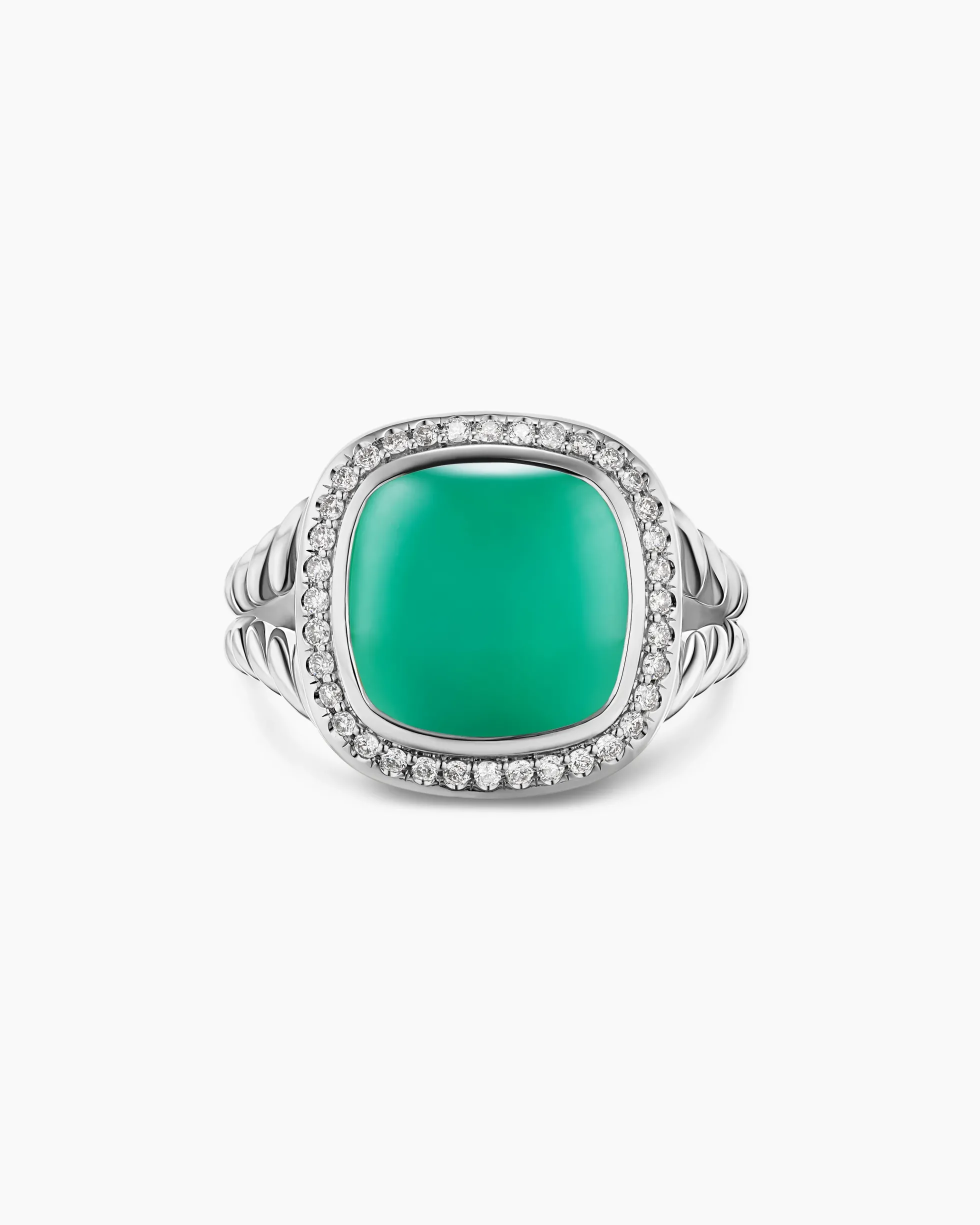 Albion® Ring Sterling Silver with Lagoon Orchid and Diamonds, 11mm