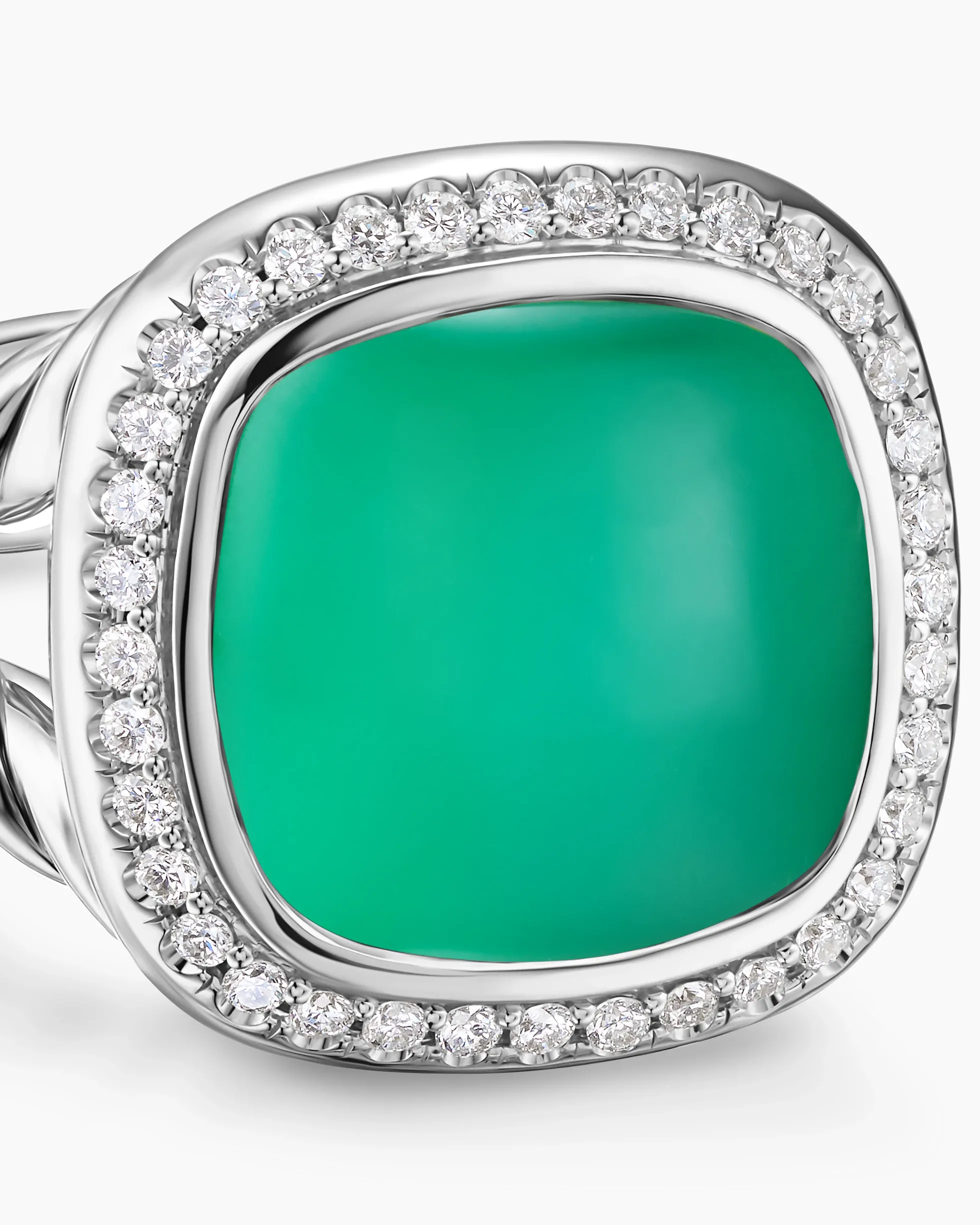 Albion® Ring Sterling Silver with Lagoon Orchid and Diamonds, 11mm