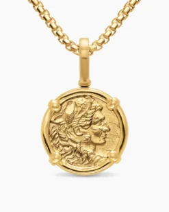 Alexander the Great Amulet 18K Yellow Gold, 20.5mm