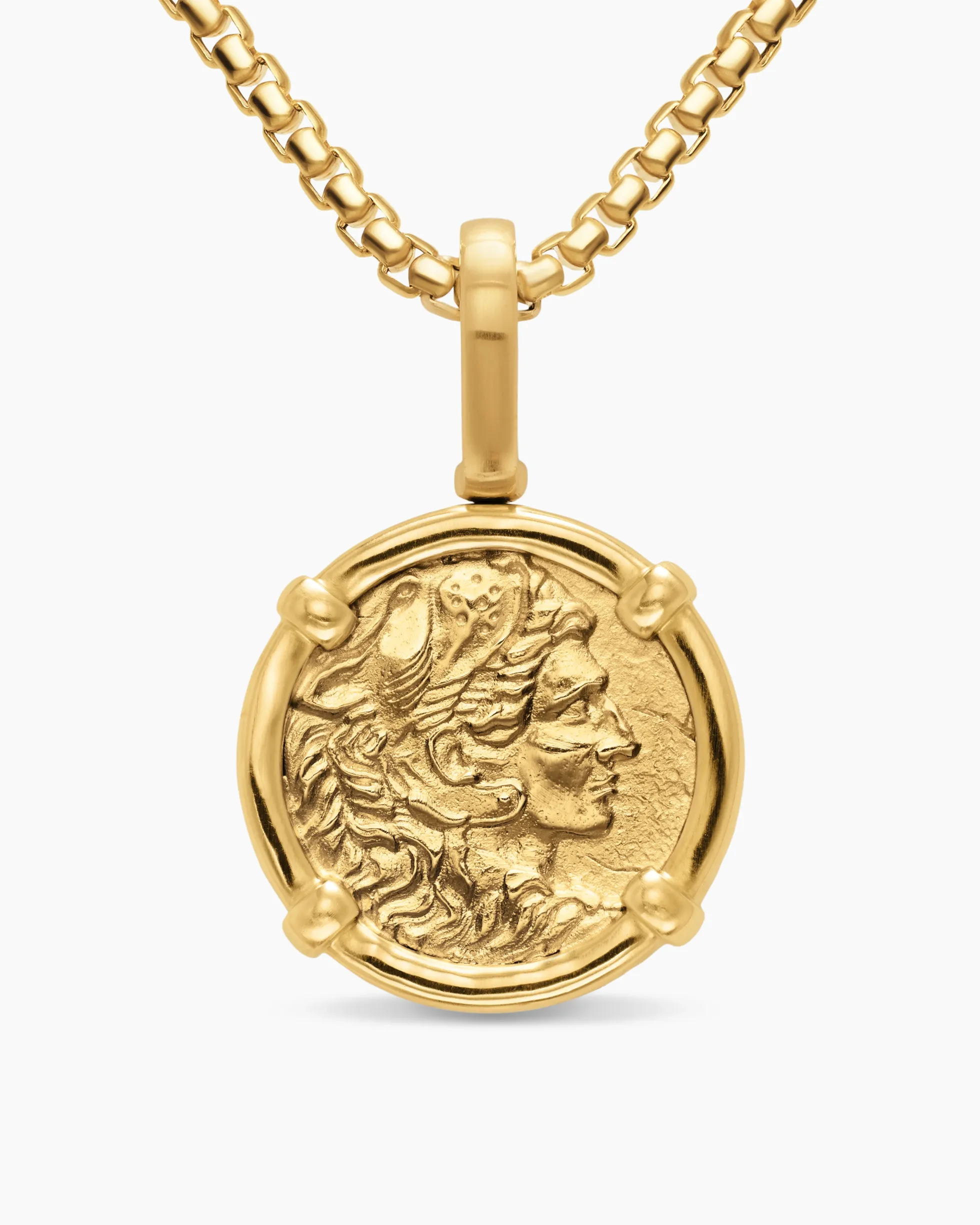 Alexander the Great Amulet 18K Yellow Gold, 20.5mm