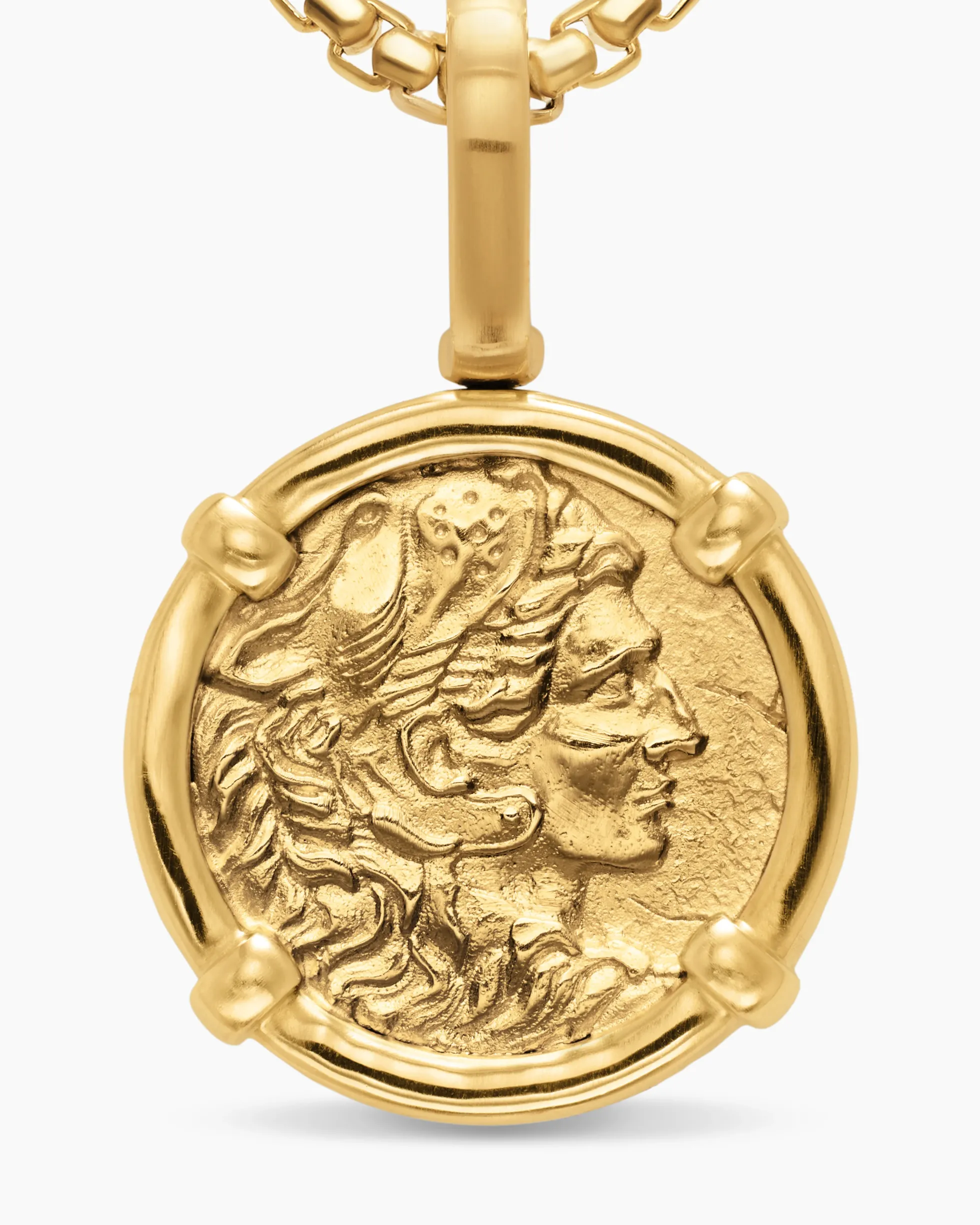 Alexander the Great Amulet 18K Yellow Gold, 20.5mm
