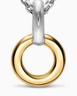 Amulet Holder Sterling Silver with 14K Yellow Gold, 20.3mm