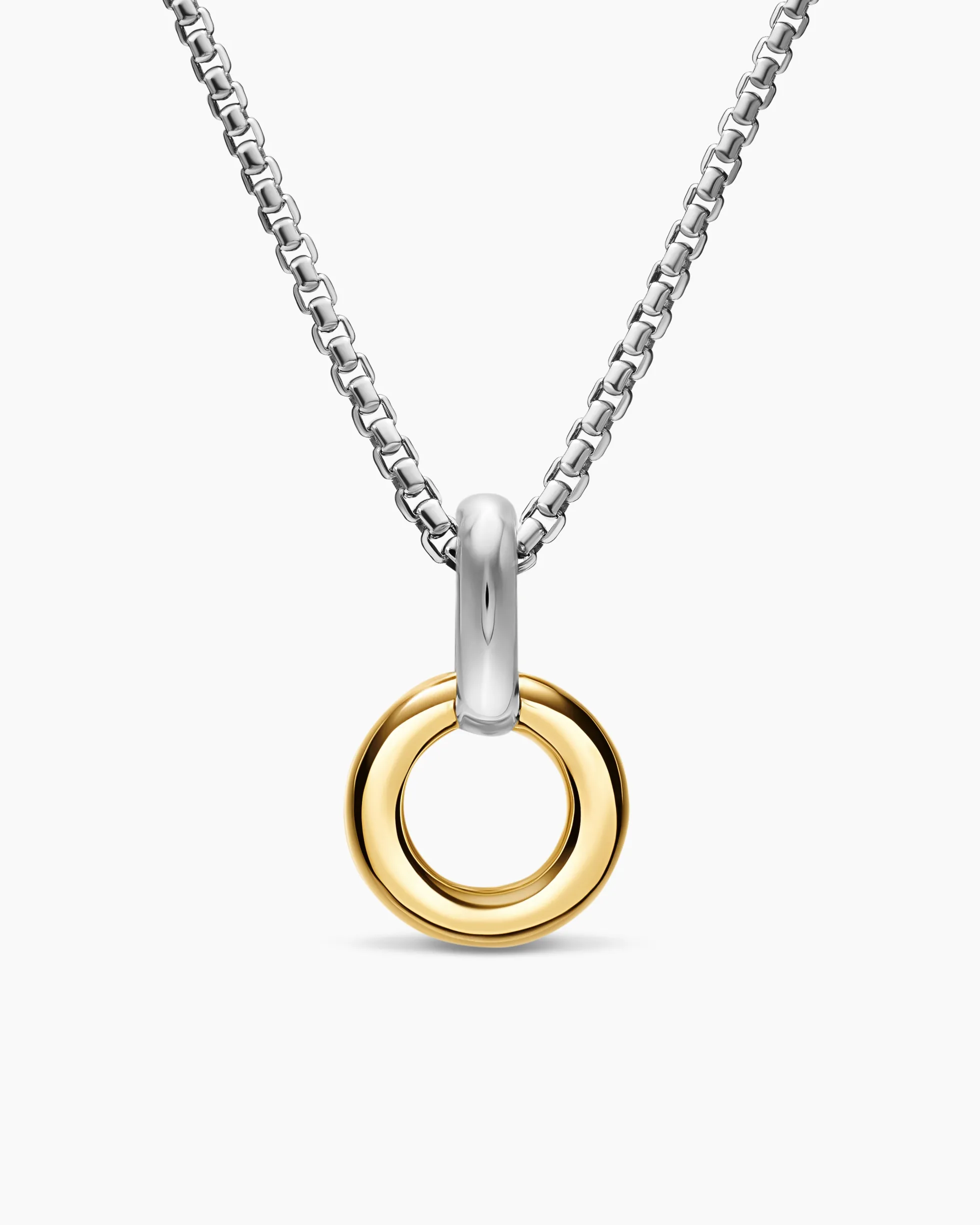 Amulet Holder Sterling Silver with 14K Yellow Gold, 20.3mm