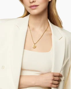 Aquarius Amulet 18K Yellow Gold with Diamonds, 19mm