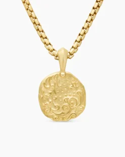 Aquarius Amulet 18K Yellow Gold, 17mm