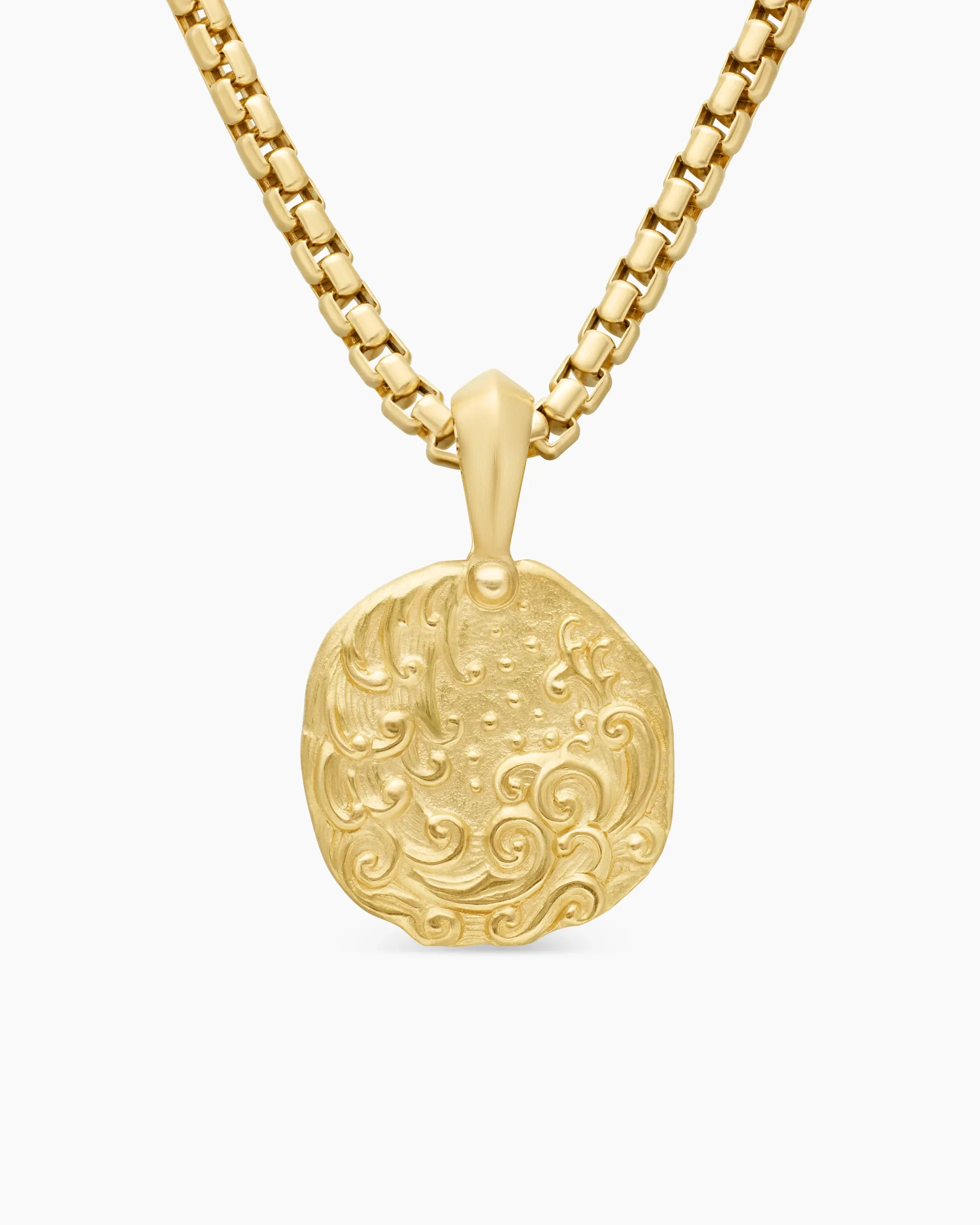Aquarius Amulet 18K Yellow Gold, 17mm
