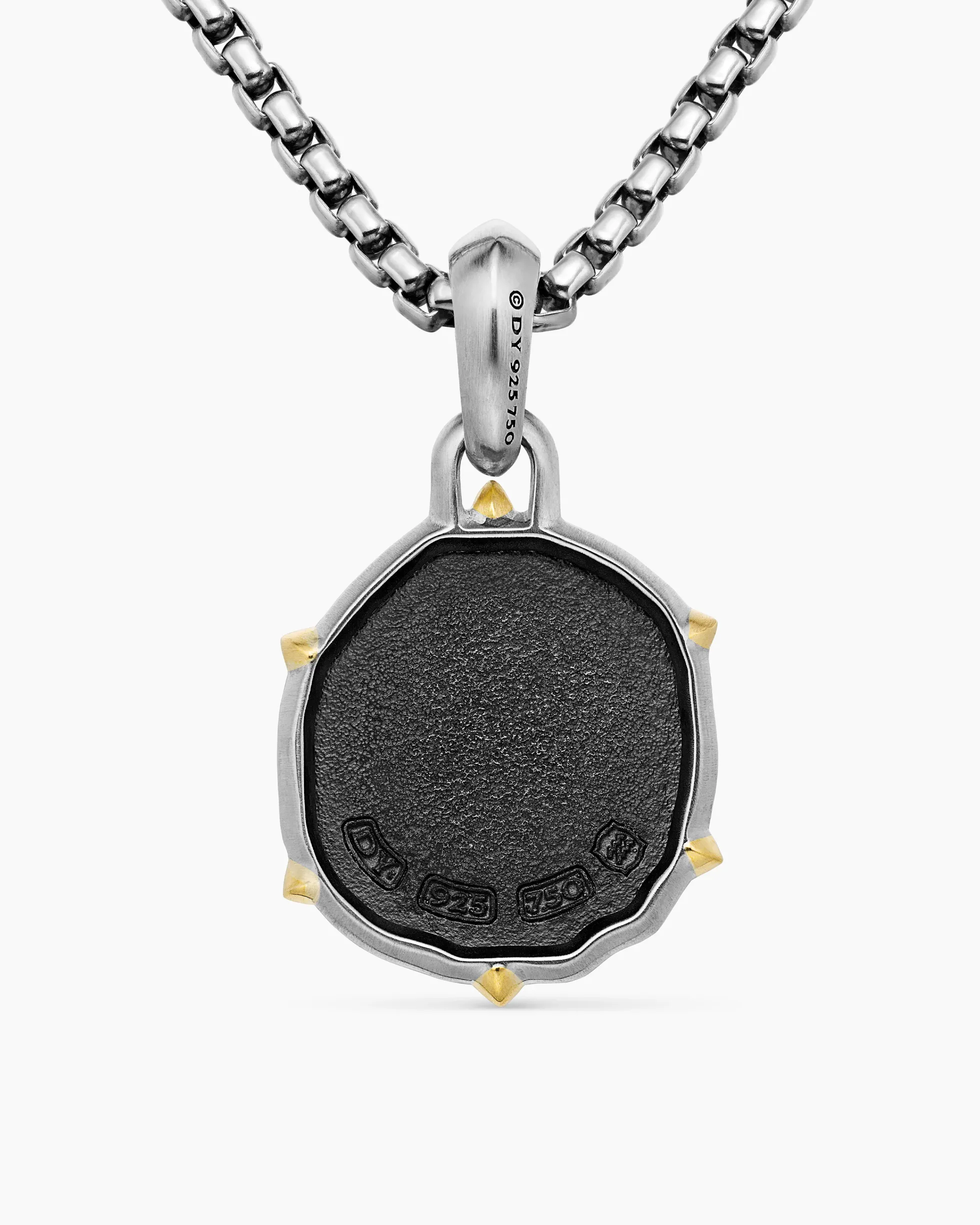 Aquarius Amulet Sterling Silver with 18K Yellow Gold, 23mm