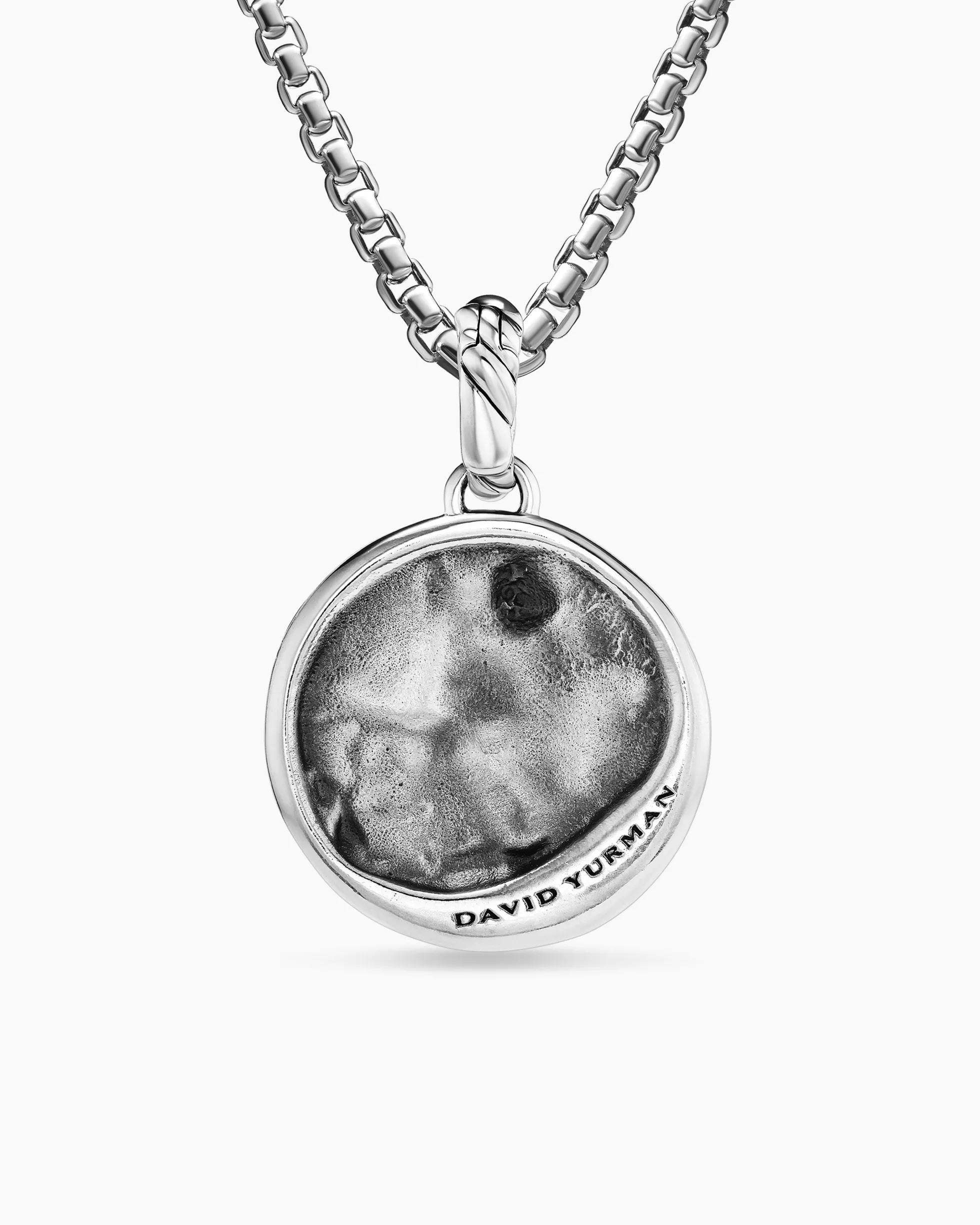 Aquarius Amulet Sterling Silver with 18K Yellow Gold and Diamonds, 19mm