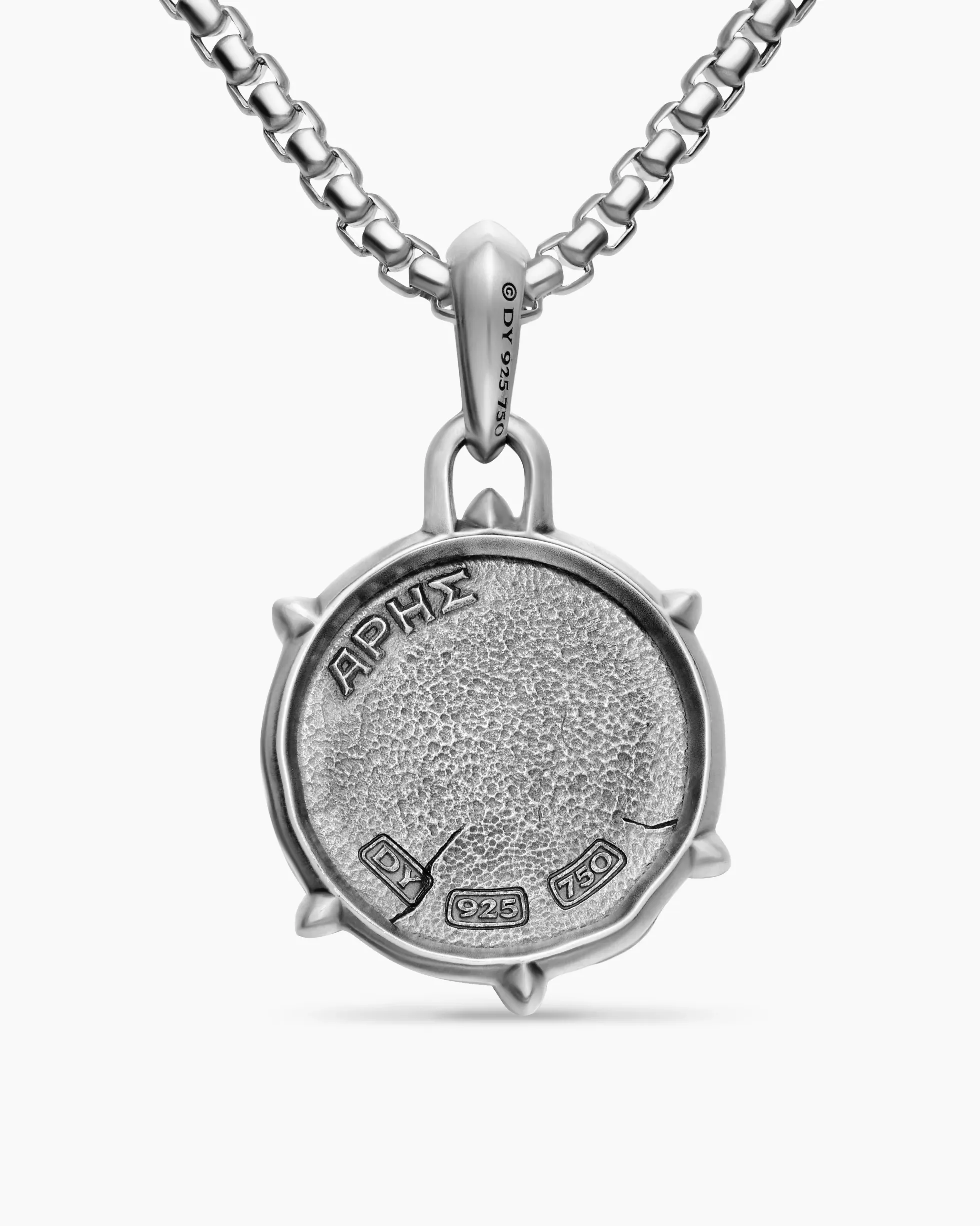 Ares Amulet Sterling Silver with 18K Yellow Gold, 26.4mm