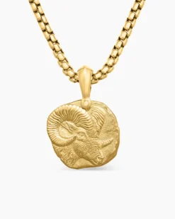 Aries Amulet 18K Yellow Gold, 17mm