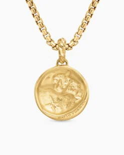 Aries Amulet 18K Yellow Gold with Diamonds, 19mm