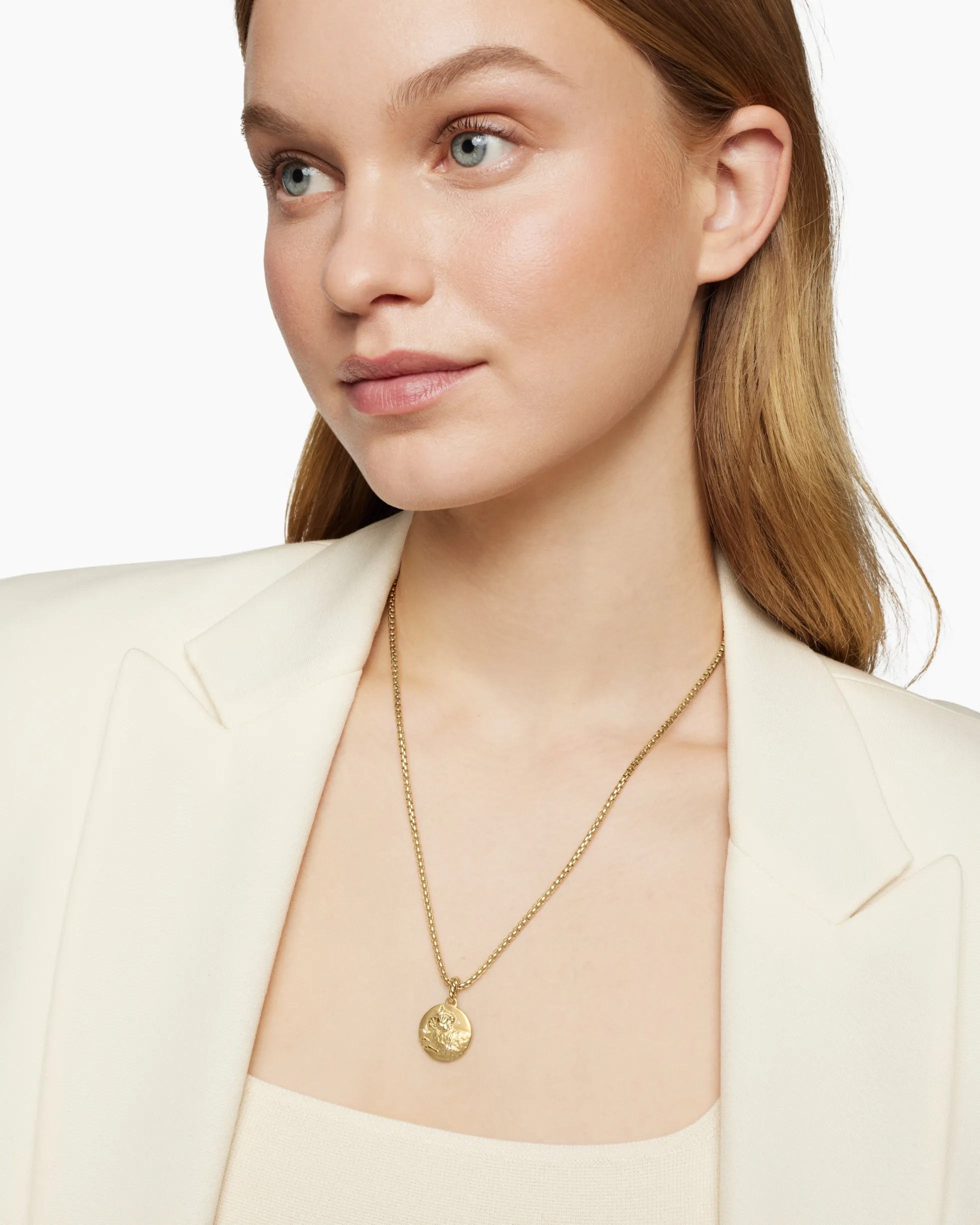 Aries Amulet 18K Yellow Gold with Diamonds, 19mm