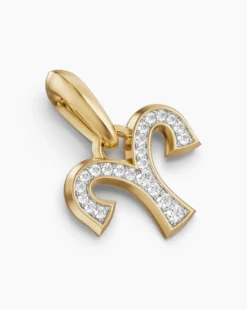 Aries Amulet 18K Yellow Gold with Diamonds, 13mm