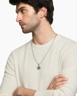 Aries Amulet Sterling Silver with 18K Yellow Gold, 23mm