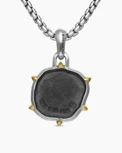 Aries Amulet Sterling Silver with 18K Yellow Gold, 23mm