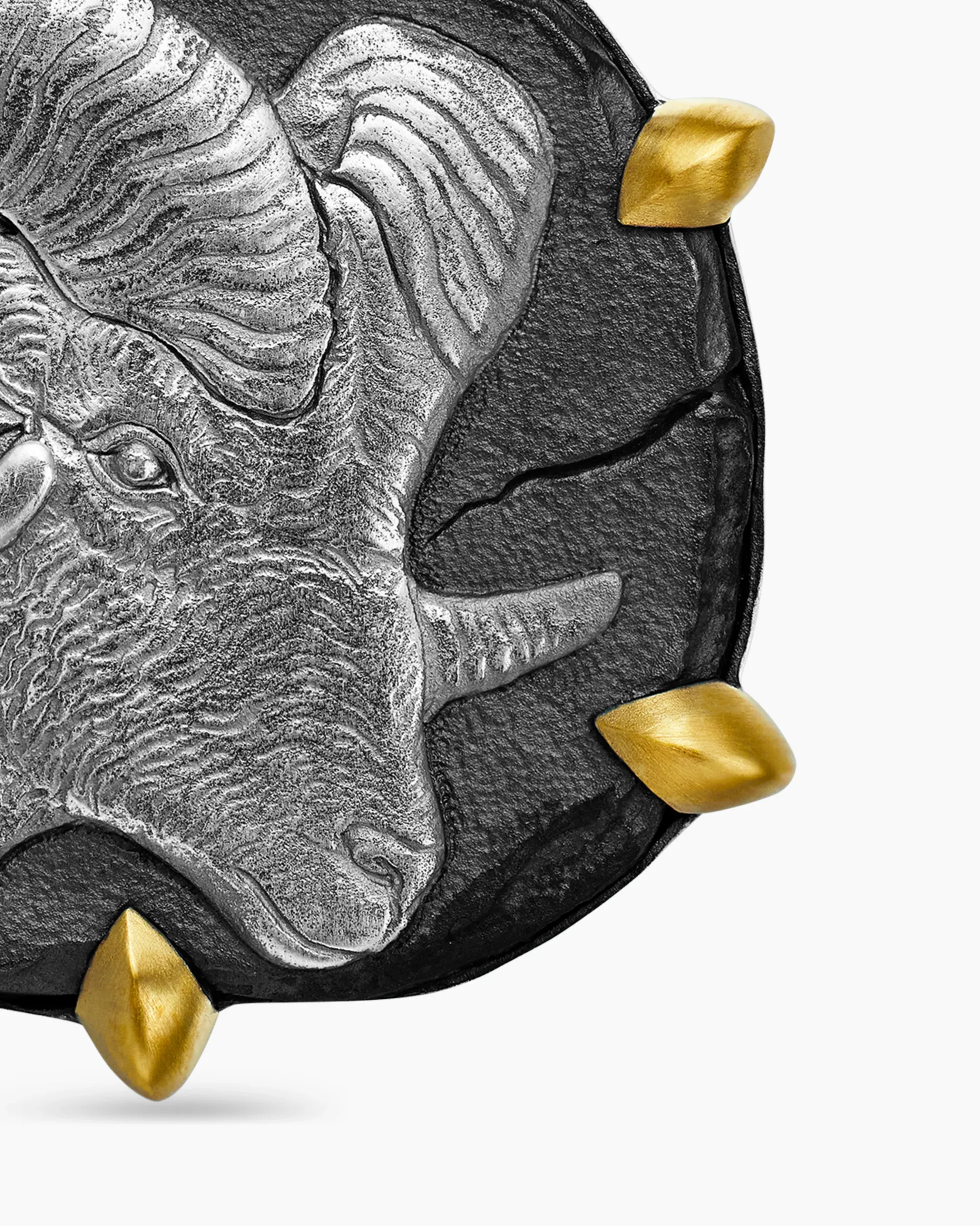 Aries Amulet Sterling Silver with 18K Yellow Gold, 23mm