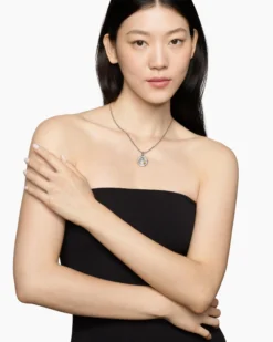 Aries Amulet Sterling Silver with 18K Yellow Gold and Diamonds, 19mm