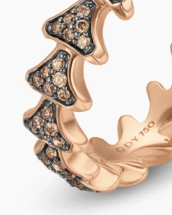 Armory® Band Ring 18K Rose Gold with Cognac Diamonds, 6.2mm