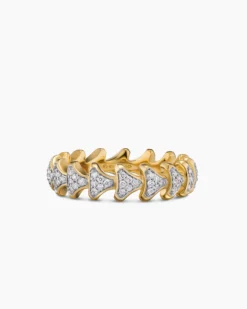 Armory® Band Ring 18K Yellow Gold with Diamonds, 6.2mm