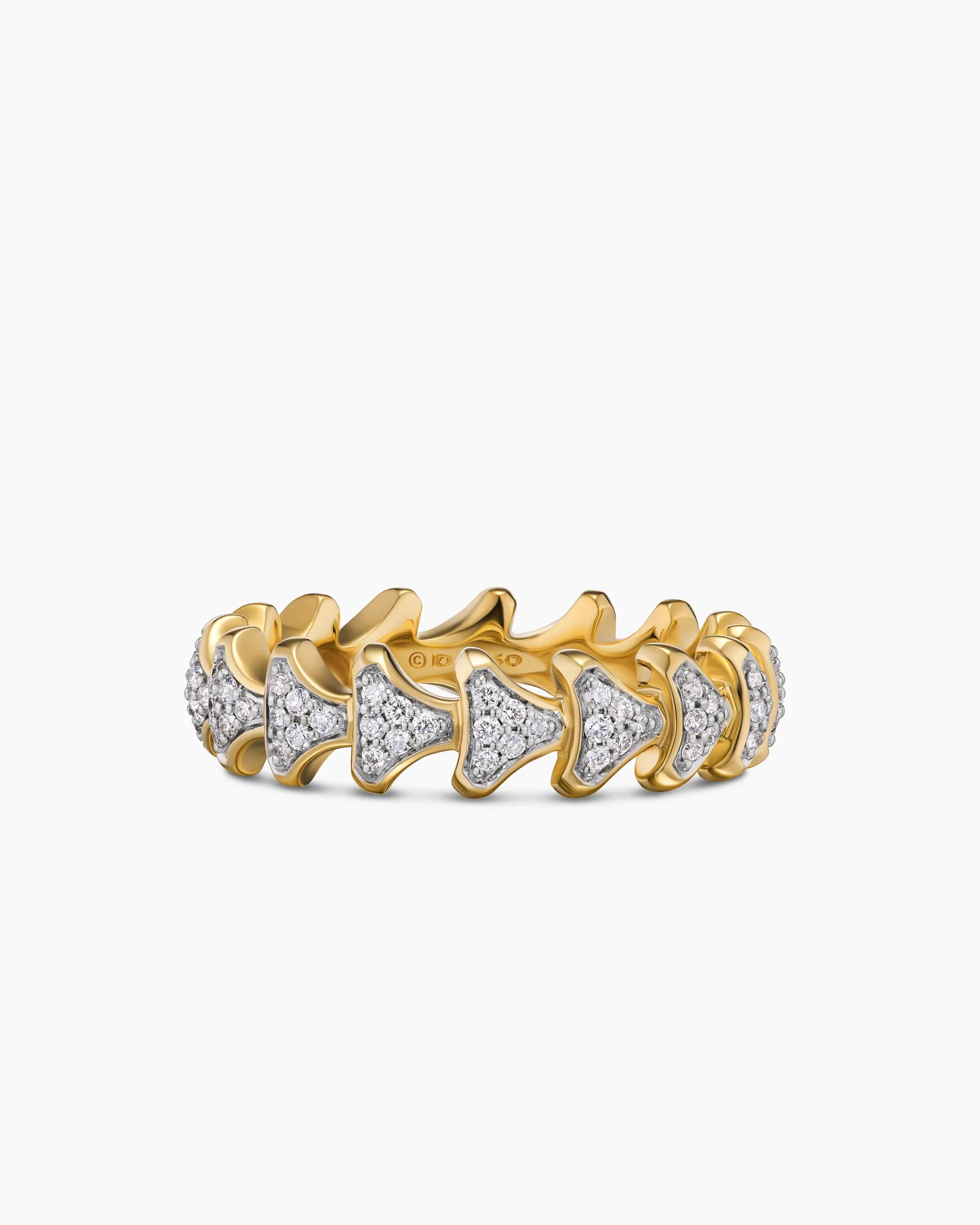 Armory® Band Ring 18K Yellow Gold with Diamonds, 6.2mm