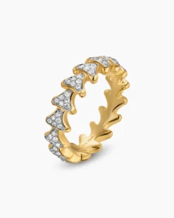Armory® Band Ring 18K Yellow Gold with Diamonds, 6.2mm