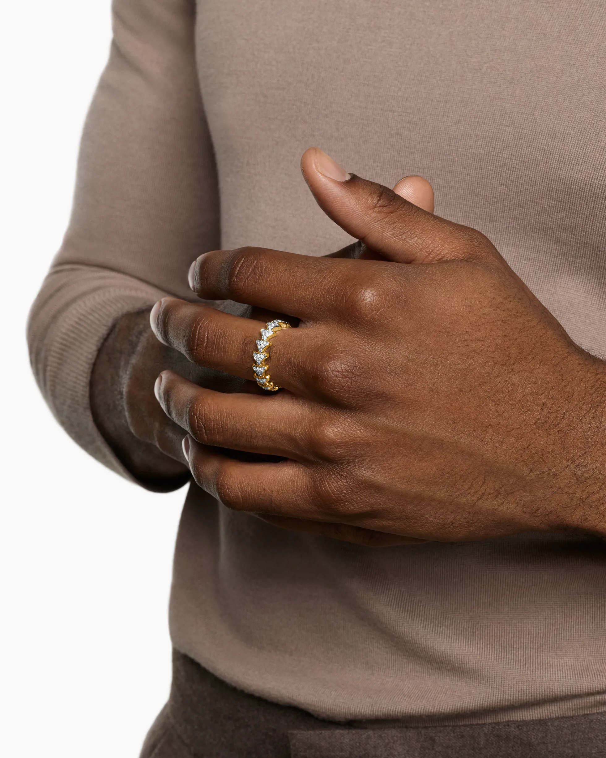 Armory® Band Ring 18K Yellow Gold with Diamonds, 6.2mm