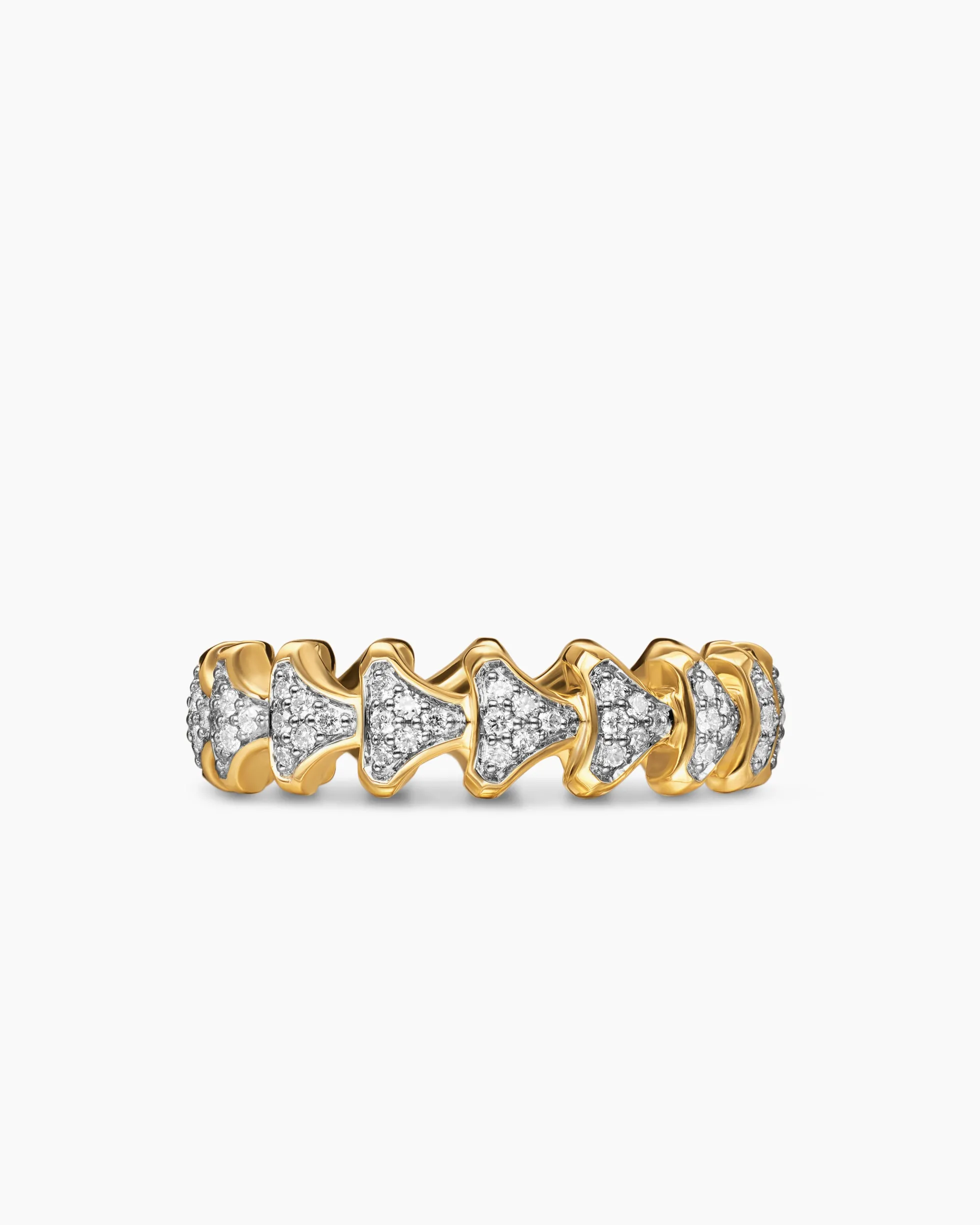 Armory® Band Ring 18K Yellow Gold with Diamonds, 6.2mm