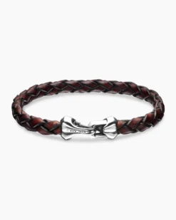 Armory® Bracelet Brown Leather with Sterling Silver, 10.7mm