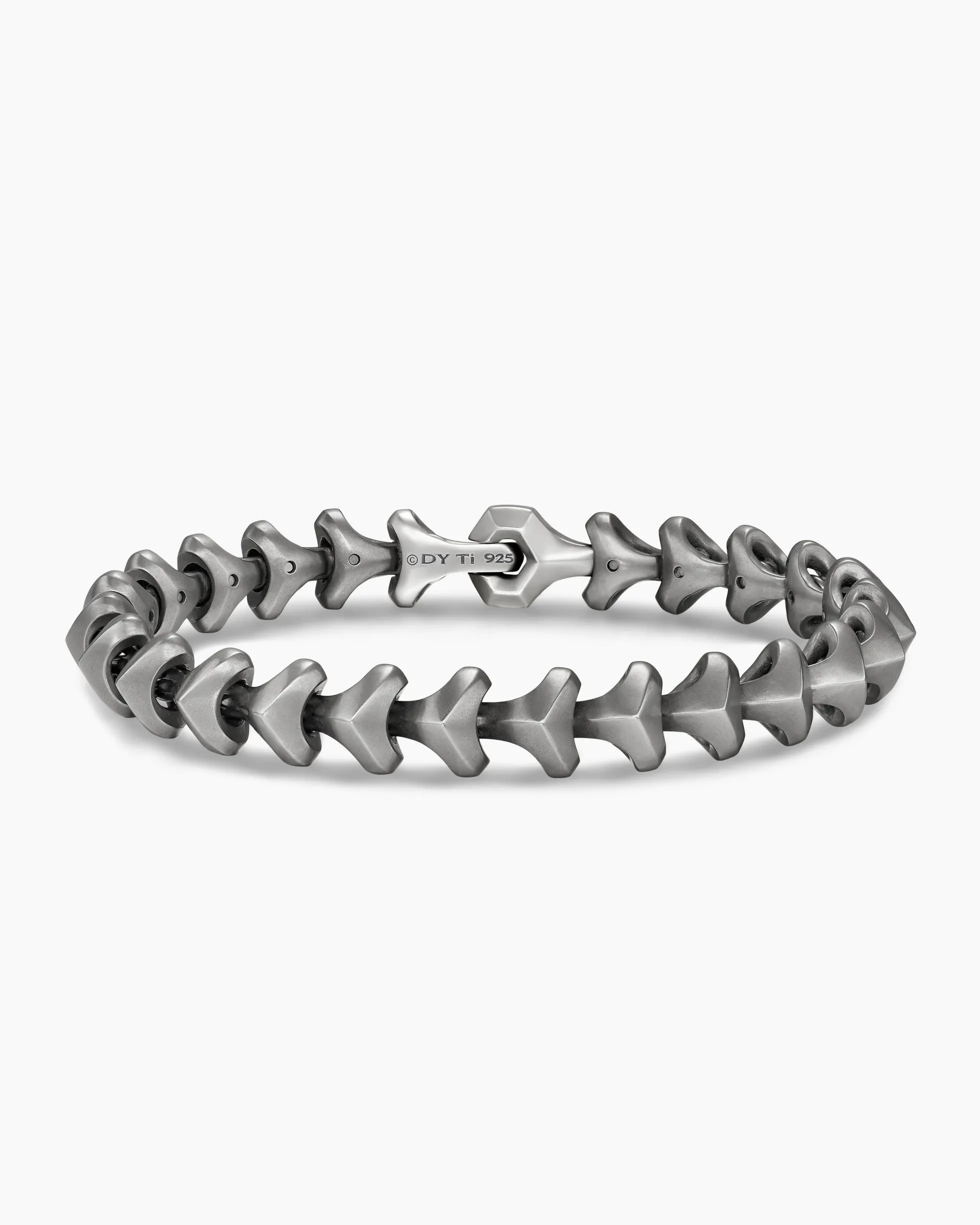 Armory® Link Bracelet Anthracite Titanium with Sterling Silver, 9.5mm