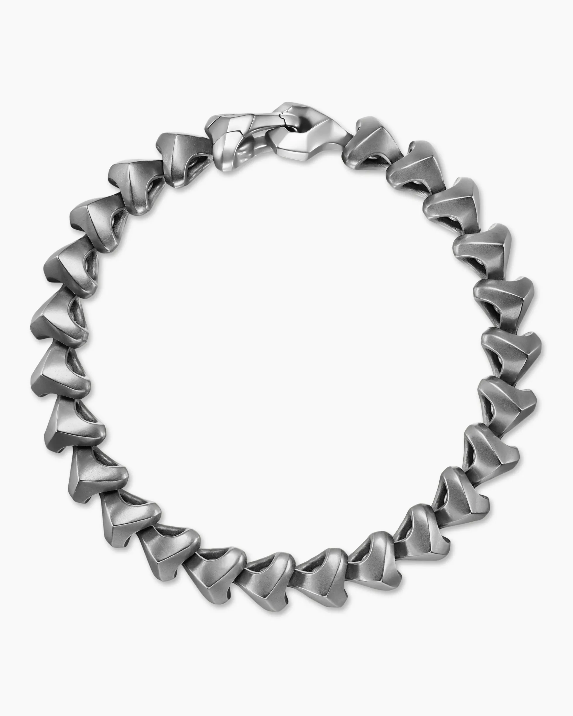 Armory® Link Bracelet Anthracite Titanium with Sterling Silver, 9.5mm