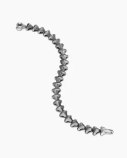 Armory® Link Bracelet Anthracite Titanium with Sterling Silver, 9.5mm