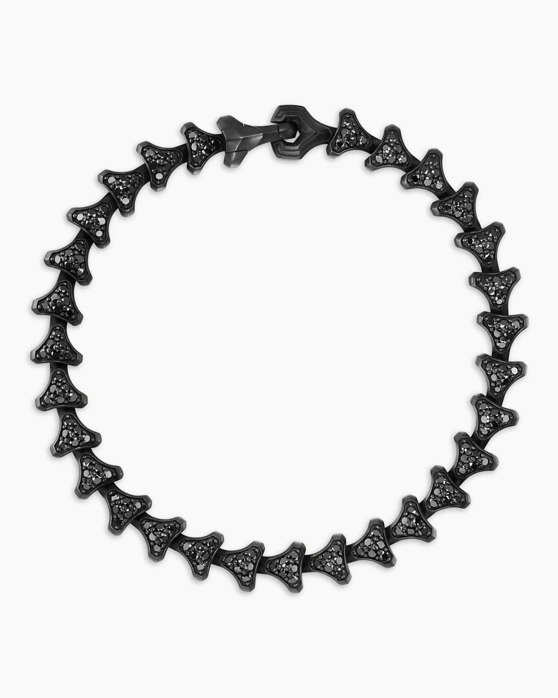 Armory® Link Bracelet Black Titanium with Black Diamonds, 7.5mm