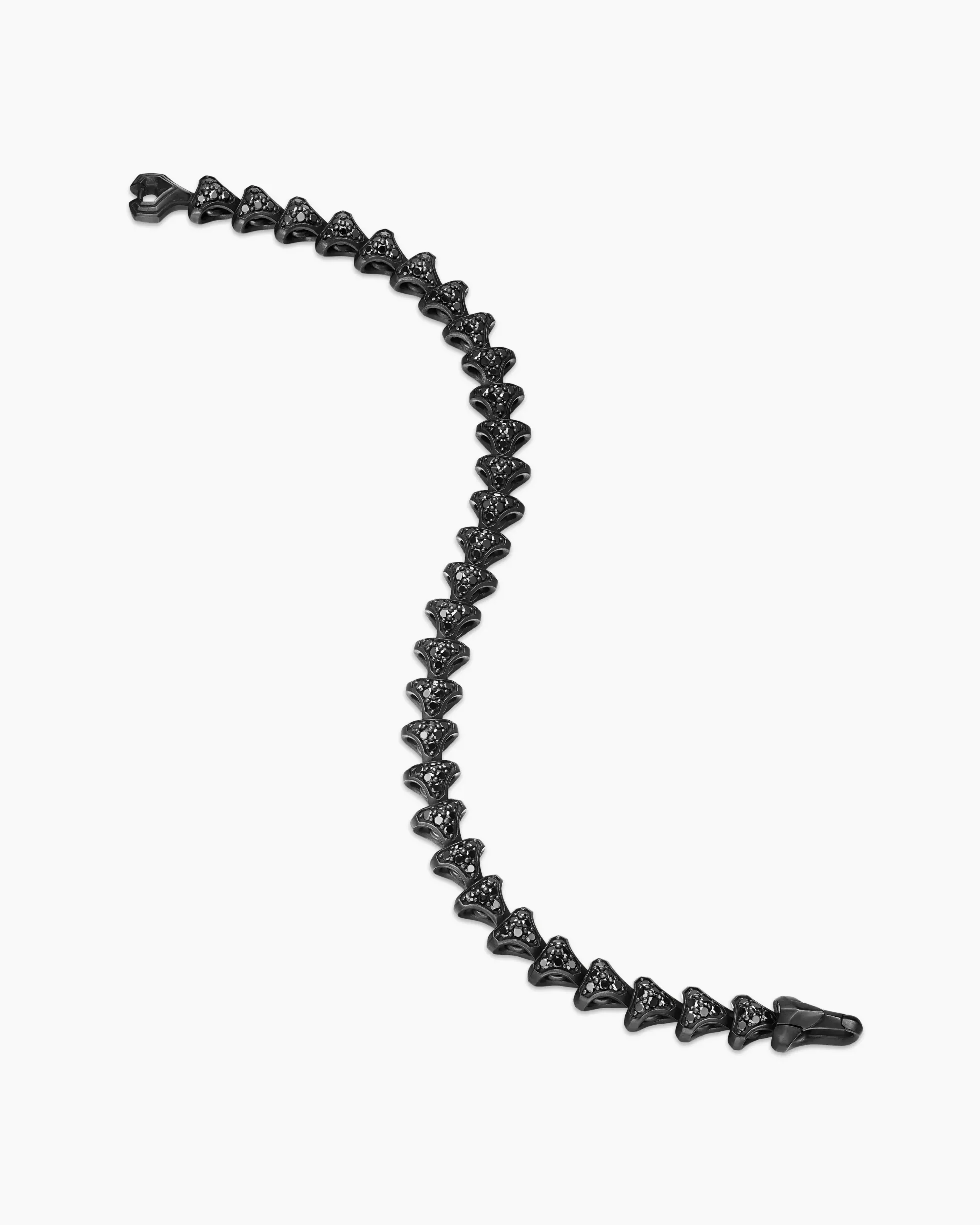 Armory® Link Bracelet Black Titanium with Black Diamonds, 7.5mm