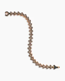 Armory® Link Bracelet 18K Rose Gold with Cognac Diamonds, 9.5mm