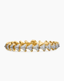 Armory® Link Bracelet 18K Yellow Gold with Diamonds, 9.5mm