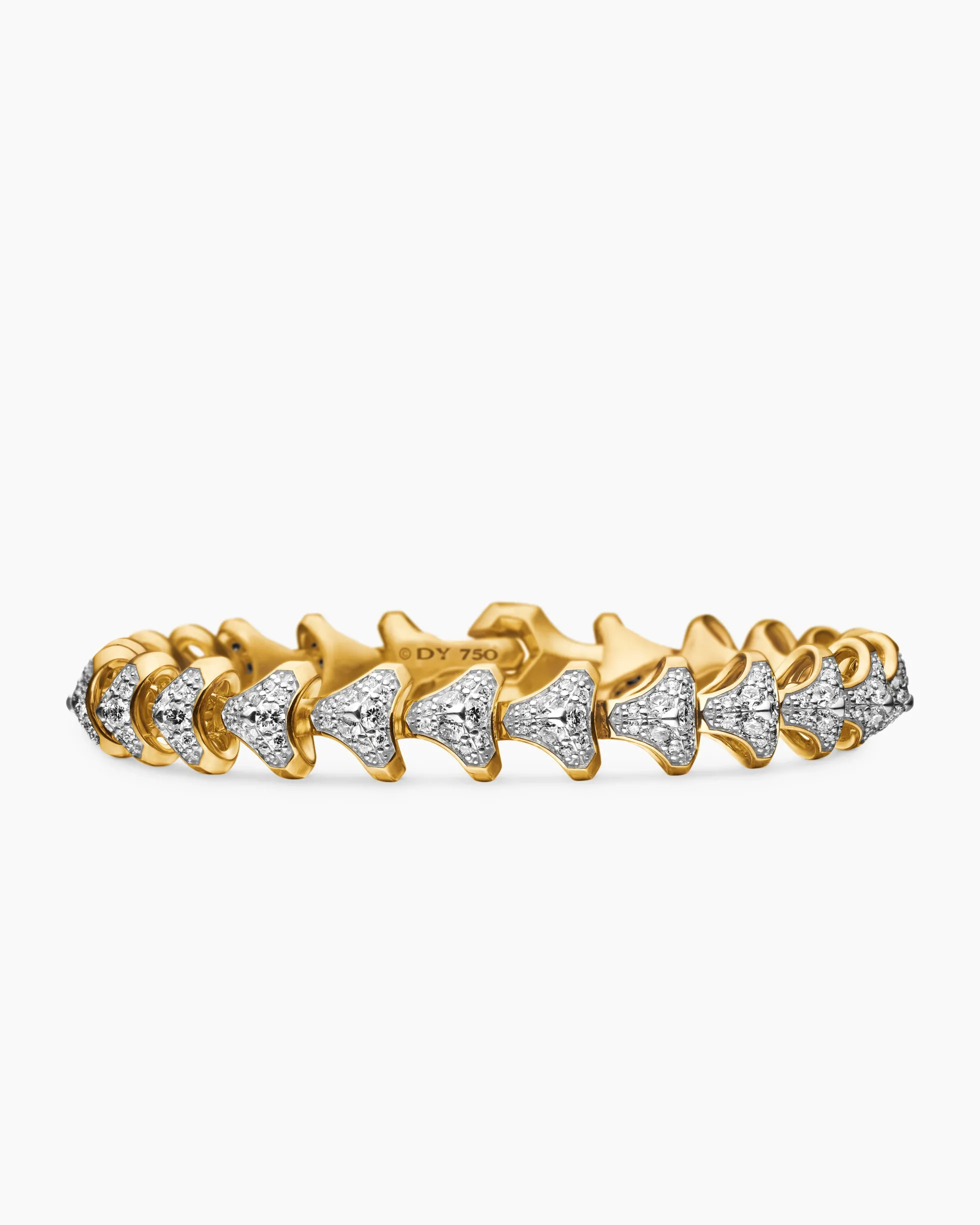 Armory® Link Bracelet 18K Yellow Gold with Diamonds, 9.5mm