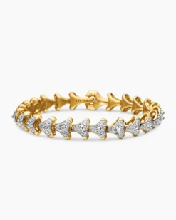 Armory® Link Bracelet 18K Yellow Gold with Diamonds, 9.5mm