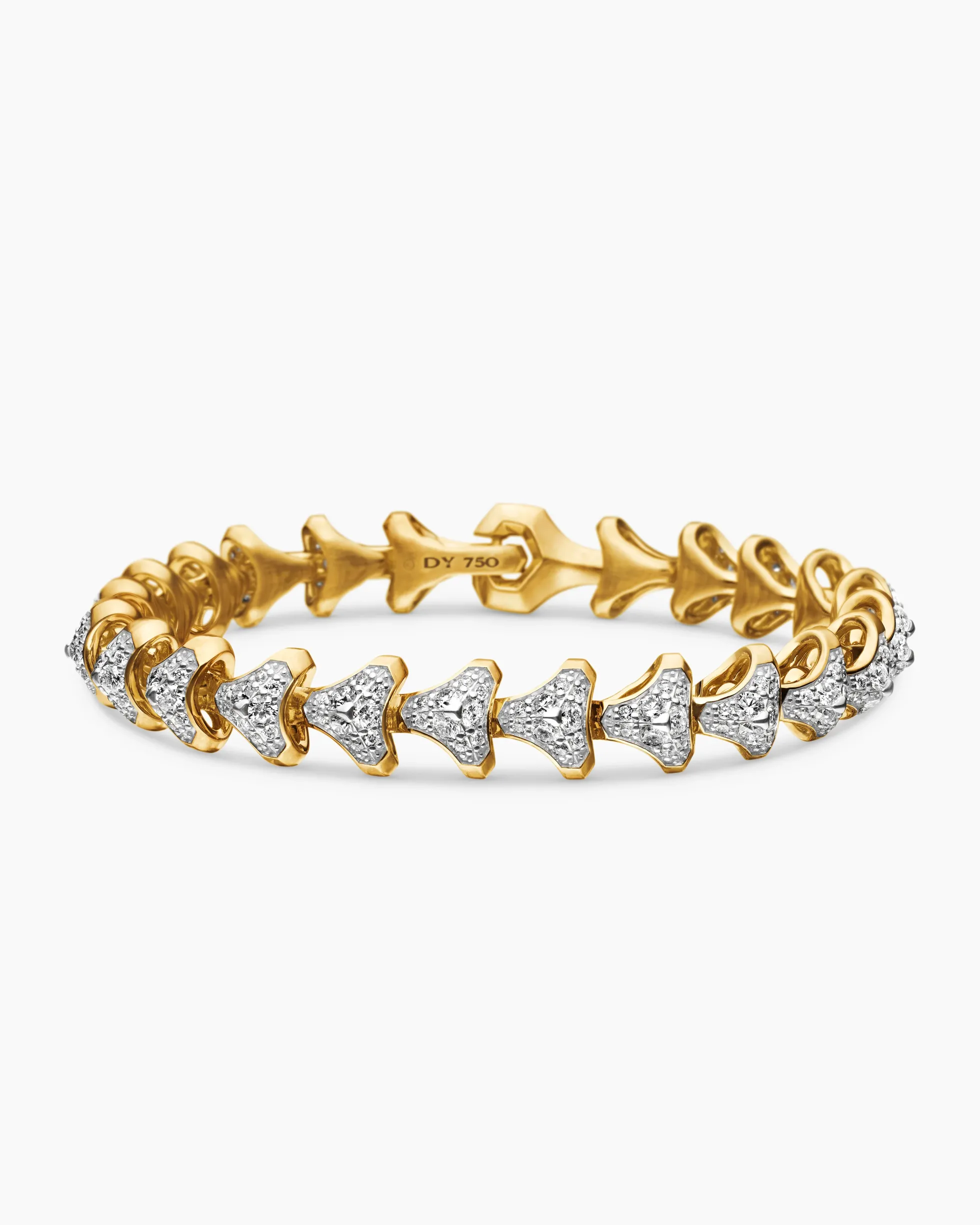 Armory® Link Bracelet 18K Yellow Gold with Diamonds, 9.5mm