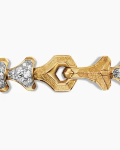 Armory® Link Bracelet 18K Yellow Gold with Diamonds, 9.5mm