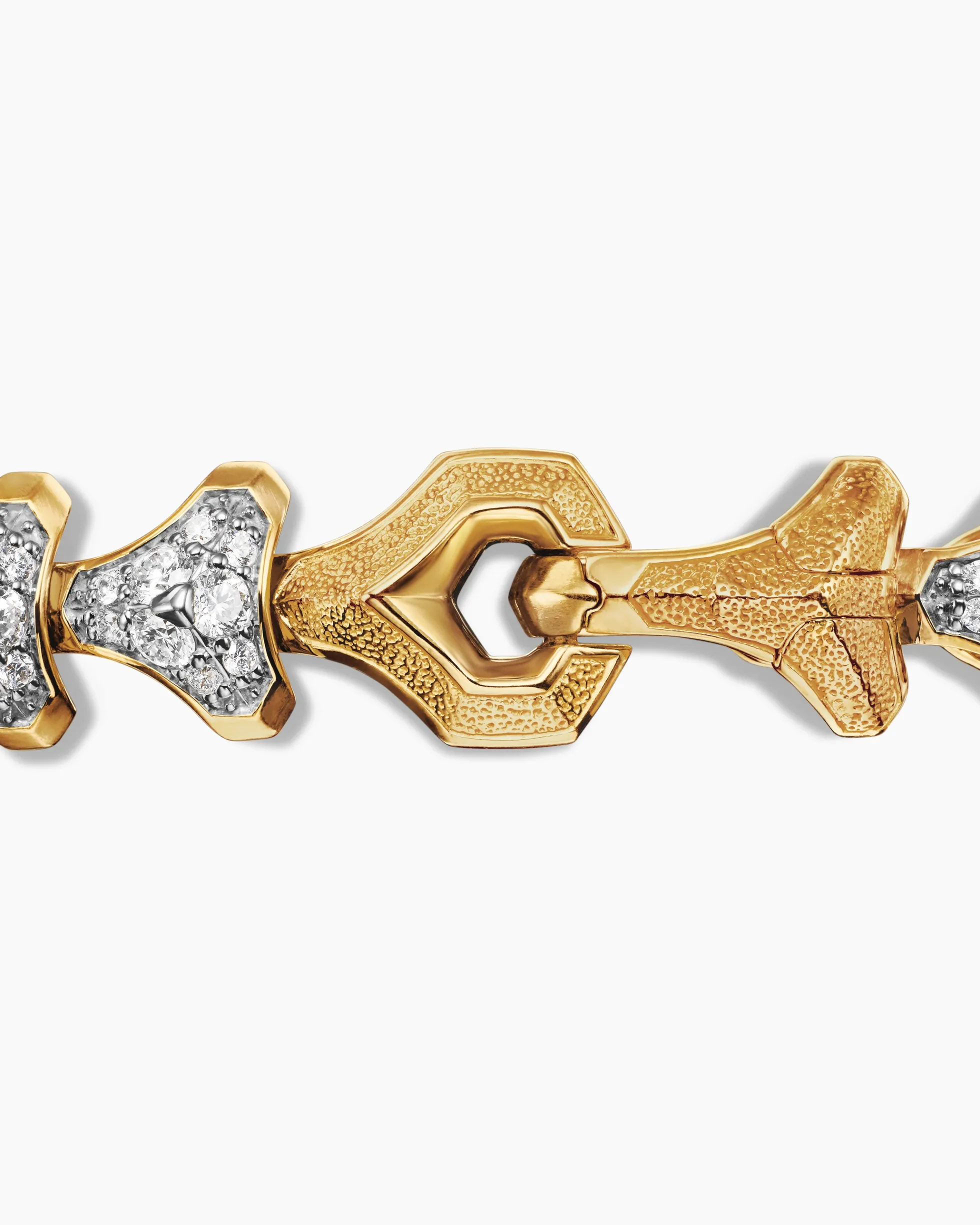 Armory® Link Bracelet 18K Yellow Gold with Diamonds, 9.5mm