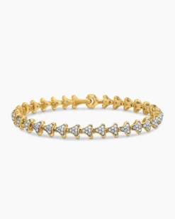 Armory® Link Bracelet 18K Yellow Gold with Diamonds, 7.5mm