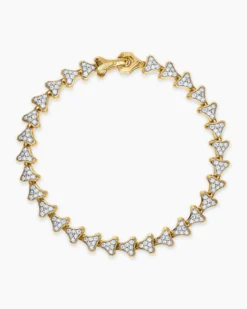 Armory® Link Bracelet 18K Yellow Gold with Diamonds, 7.5mm